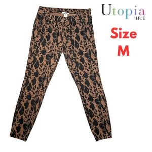 Beautiful Brown Jeggings Leggings Sz Medium 8 / 10 Utopia stretch Pull On #181